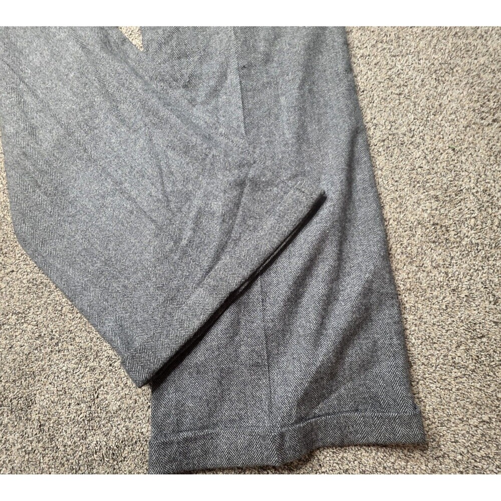Jessie Liu Wide Leg Trousers Size Large Pants Gray Pleated Cuffs Office Dress - Picture 6 of 8